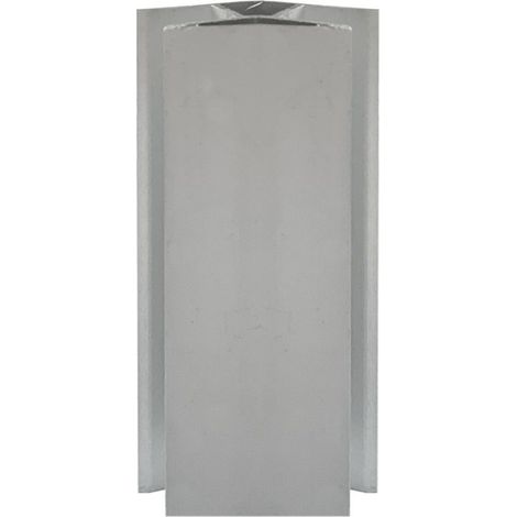 Angolare per zoccolo 90° R12 doppio rivestimento in PVC alluminio satinato H 10 cm. (1/2)