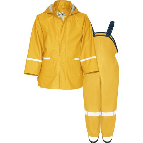 Playshoes Tuta impermeabile in due pezzi, Basic Giallo, 116