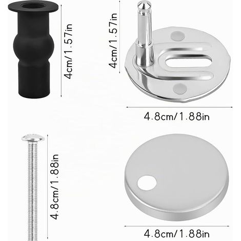 Fixations Universelles pour Abattant WC - Charnière de Remplacement pour Couvercle de Toilettes (1/4)