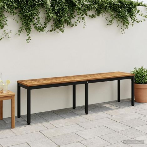 vidaXL Banco de jardín 161 x 35 x 45 cm Madera de Acacia Sólida (1/4)
