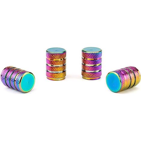 4 Pièces/Lot Capuchons de Tige de Soupape en Alliage d'Aluminium pour Pneus de Voiture, Lot Anti-Poussière, Format Colonne (1/3)