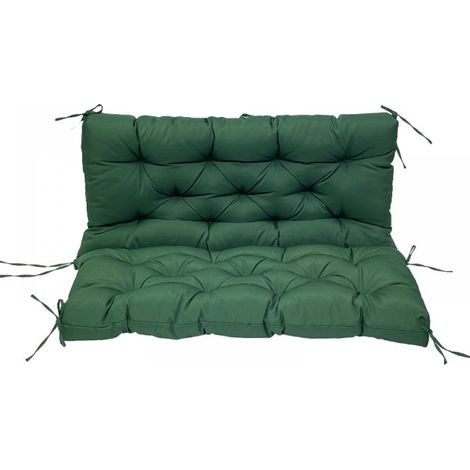 1 Coussin de Banc 3 Places, Accessoire de Siège Imperméable avec Dossiers et Attaches, pour Mobilier de Jardin (59x40 pouces) (1/5)