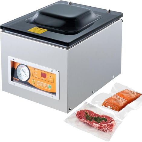 Conservation Optimale Aliments Humides et Marinades Machine sous Vide à Chambre DZ-260S-V2 Scellage 260W -100 KPa Inox 260mm (1/5)