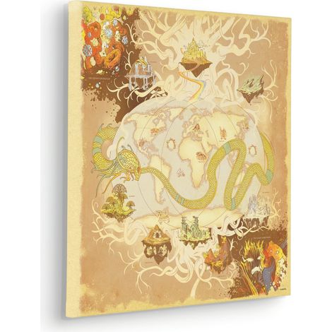 Tableau mural Marvel World Map 40x40 cm (1/5)