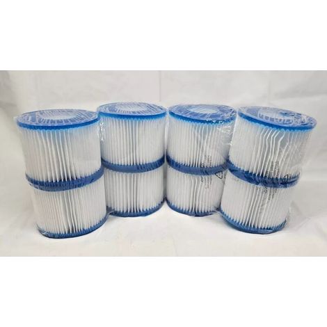 8 Pack, Pool Filter Cartridges for Bestway, VI Spas Filter Cartridges, Replacement Filters, Pool Filter Cartridges for Bestway VI Spas Filters Compatible with Lay-Z-Spa Miami (1/5)