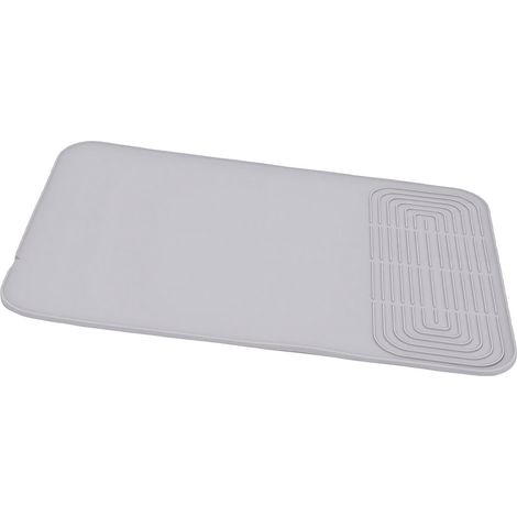 Tapis de machine à café robuste en silicone antidérapant pour plan de travail de cuisine, 60 x 40 cm, gris (1/5)