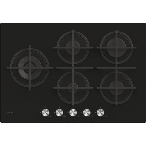 Candy CDIV7GWLE4WB Piano Cottura a Gas 5 Fuochi 75 cm colore Nero (1/2)
