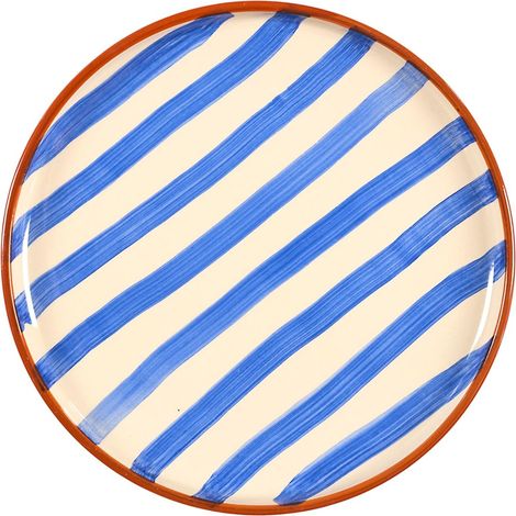 Piatto da dessert Dolce Vita 20 cm a righe blu (1/5)