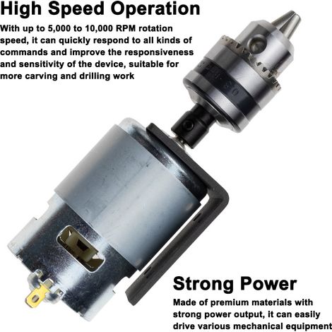 12-24VDC 775 Max 10000 U/min Motor, Kugellager, hohes Drehmoment, elektronische Bauteile, hohe Leistung, geringe Geräuschentwicklung, Getriebeantrieb für Elektrowerkzeuge, Heimwerkerbedarf. (1/5)