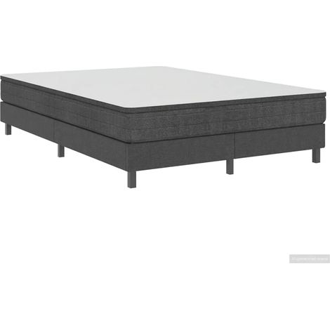 Maison Exclusive - Boxspring-Bettgestell Grau Stoff 160x200 cm