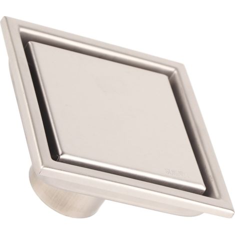 Bonde de douche carrée en acier inoxydable pour salle de bain, anti-odeurs (1/5)