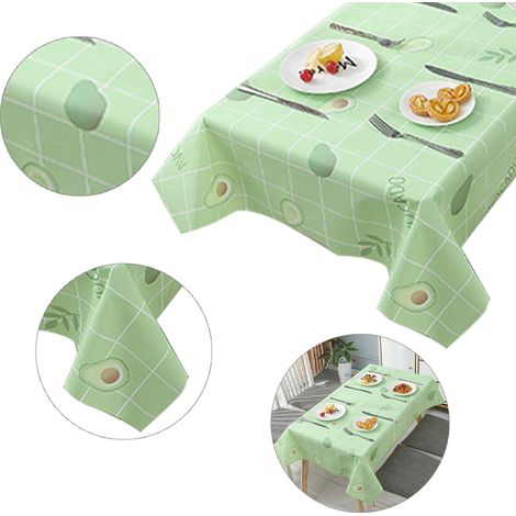 Nappe De Table - Pvc Impermeable Oleofuge - Pour Usage Interieur Et Exterieur - Lot De 2 (1/5)