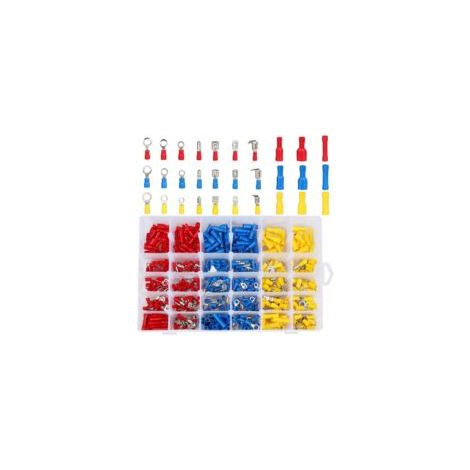 Litzee – Kit di terminali elettrici a crimpare da 480 pezzi – 30 tipi di terminali isolati – Ottone stagnato e PVC – Connessione sicura per riparazioni rapide – 480 pezzi – Crezuo