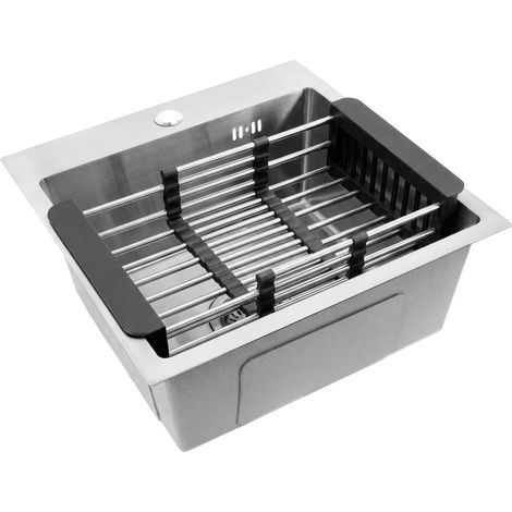 STAHLSPÜLE MIT 3-TEILIGEM ZUBEHÖRSET REA LEO 40 BRUSH NICKEL (1/5)