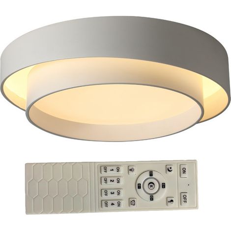 Plafonnier LED rond à intensité variable, moderne, 45W, métal acrylique, longue durée de vie, pour couloir, cuisine, buanderie, diamètre 30x14cm
