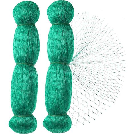 Rete verde anti-uccelli, ideale per piantine, ortaggi e cespugli da frutto. Riutilizzabile. 10 m x 2 m - Verde (1/4)