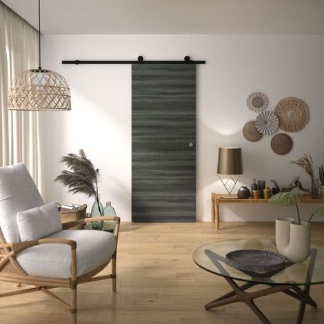 Optimum Milano2 Kit porte coulissante noir acier
