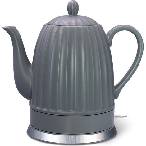 Maestro MR-077 hervidor de agua de cerámica 1 5L 1500W gris tetera eléctrica con 360° pivote oculto elemento calefactor apagado automático