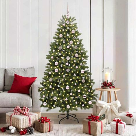Künstlicher Weihnachtsbaum Grün 180 cm PVC und Metall