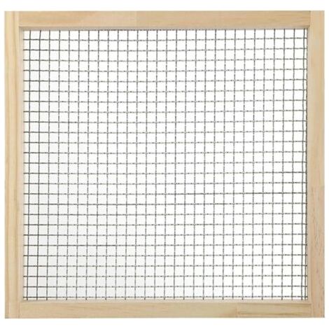 Tamis de jardin manuel polyvalent en acier inoxydable, Passoire pour compost, terreau, sable, cailloux et terre - Ouverture : 3 mm × 3 mm