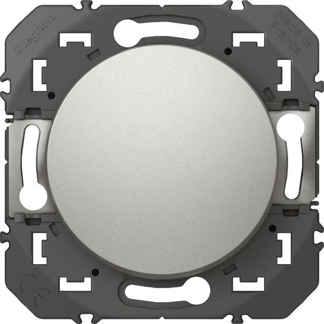 Legrand – Interrupteur double étanche 10A – Va-et-vient – Aluminium – IP21 – Encastré – Profondeur 21.4mm – Largeur 73mm