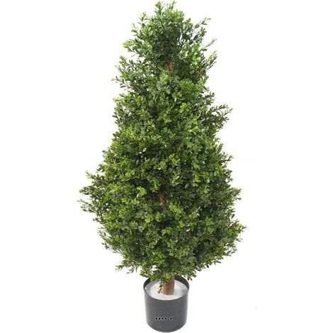 Topiaire buis artificiel en pot H 95 cm L 40 cm extérieur - dimhaut: H 95 cm - couleur: Vert