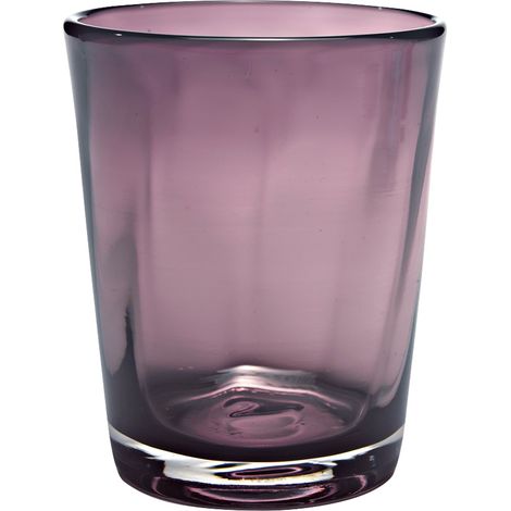 Zafferano Set 6 Bicchieri Tumbler Serie Bei Colore Ametista in Vetro Soffiato a Bocca Lavorazione Artigianale a Mano Volante Raffinatezza Tavola