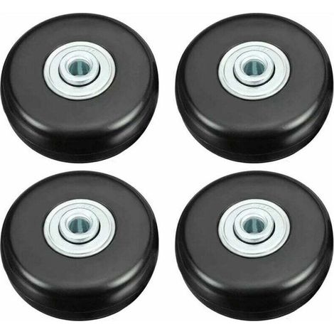 UlisemRoulette Valise, Bagage Valise Réparation Roulette Charge Lourd 50mm Muette Caoutchouc Universelle Pivotante Roue Rechange Transport Remplace Roulette 4PCS pour Valise/Bagage/Sac à Dos/Voyage (1/4)