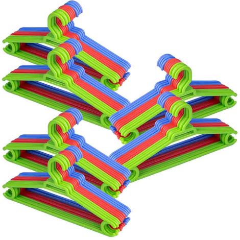 Percha infantil de plastico multicolor pack 72 uds 26,8x0,53x13,20cm (1/5)