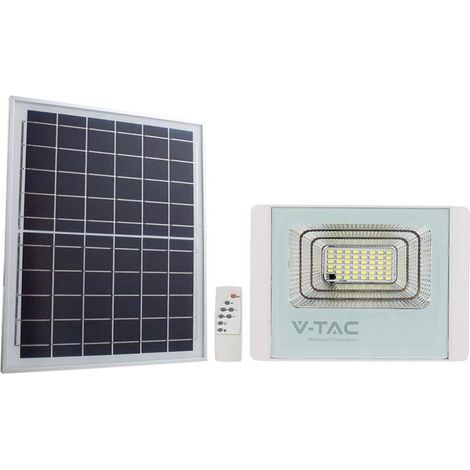 Foco LED V-TAC con mando a distancia y panel solar de 20 W, color blanco frío, IP65