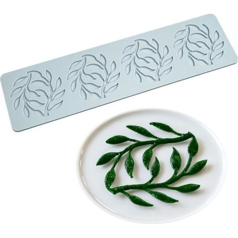Moules en silicone - Non spécifié - Feuille - Antiadhésif - Flexible - 27 x 7,3 x 0,3 cm (1/4)