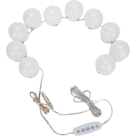 Lot de 10 ampoules LED colorées pour miroir de maquillage, éclairage festif mariage, ampoules décoratives 7W, E14, multicolores, remplacement miroir coiffeuse (1/5)