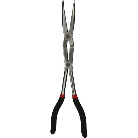 KS Tools Doppelgelenk-Flachrundzange, 45° gebogen, XL - 500.7163 (1/3)