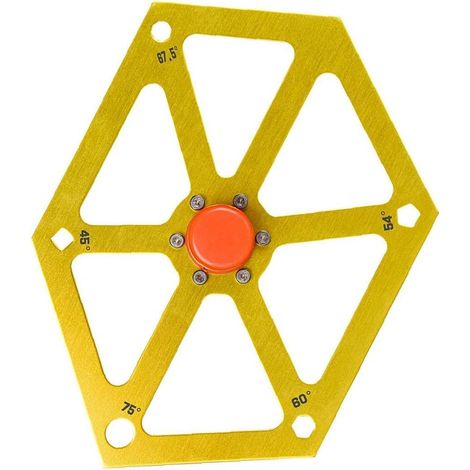 Sägewinkellineal, Multi-Goniometer, Aluminiumlegierung, Sechskant-Winkelmesser, Holzbearbeitungs-Messwerkzeug, Gold, andere Handwerkzeuge