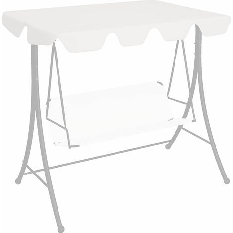 Toit de rechange de balançoire Rapide à Installer Tonnelle Tente Pavillon - Blanc 188/168x110/145cm 270 g/m² BV491954 - BonneVie (1/5)
