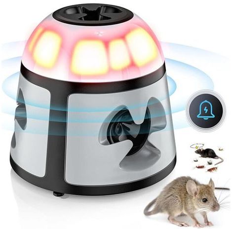 Répulsif à ultrasons pour rongeurs intérieur et extérieur Lampe torche intégrée Détection automatique Zone de couverture 20600 m² (1/5)