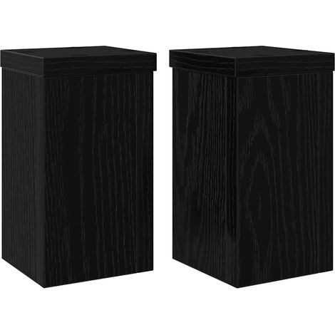 Maison Exclusive - Pflanzenständer 2 pcs Schwarz Eichen-Optik 10