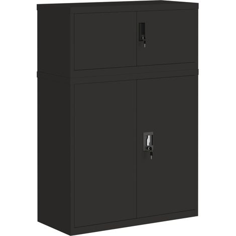 Maison Exclusive - Armadio Classificatore Nero 90x40x130 cm in Acciaio
