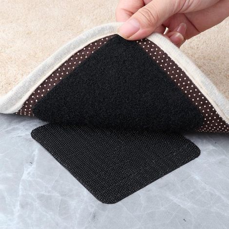 Juego de 10 pegatinas antideslizantes para alfombras，tapetes antideslizantes para pisos de madera，cinta antideslizante especial para alfombras (1/5)