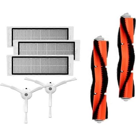 Accessoires pour robot Roborock S50 : pièces détachées, filtre HEPA lavable, brosse principale, brosses latérales, pièces de rechange