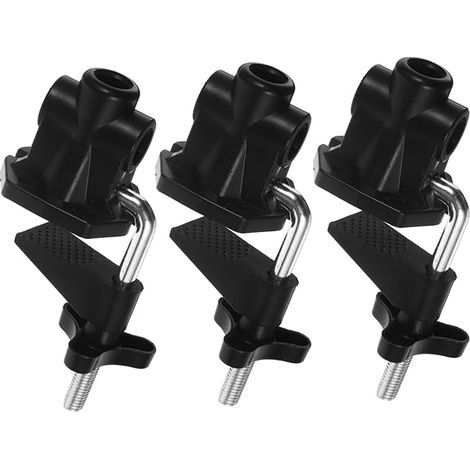 Lot de 3 pinces de fixation pour lampe de table - Support de lampe de bureau et étau universel - Base fixe - Clip de fixation en alliage - Support de lampe de bureau LED (1/5)