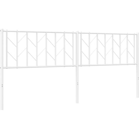 Maison Exclusive - Cabecero de repuesto de metal blanco 193 cm (1/5)