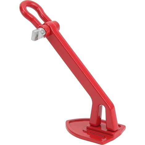 Crochet d'ancrage de treuil en métal pour voiture RC 1/10 tout-terrain, en alliage d'aluminium résistant à la corrosion, rouge. (1/5)