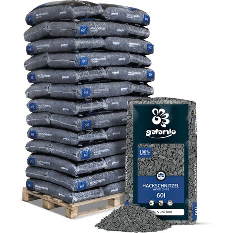 Galamio Holzhackschnitzel Grau 60l x 39 Sack 2340l
