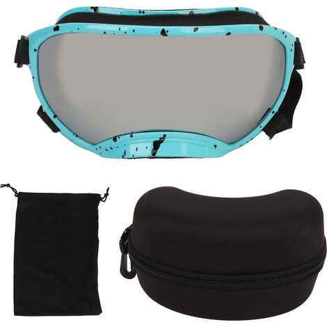 Lunettes de chien anti-vent UV avec verres PC argentés, sangle réglable, protection oculaire cool pour animaux (1/5)