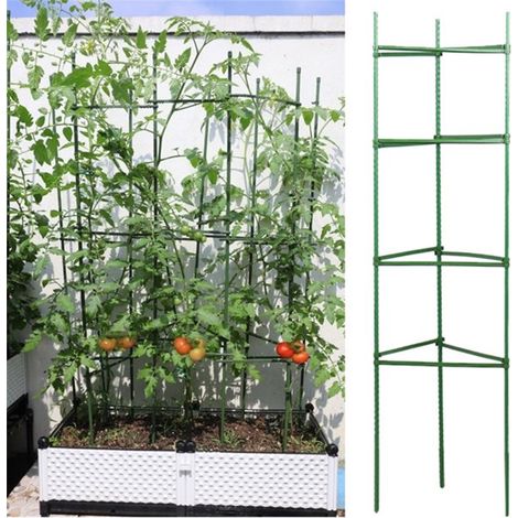 Plant Stake Connector - For 11 mm Diameter Stakes - Garden Vegetable Support - Tomato Cage Arm - 12 Pieces (1/5)