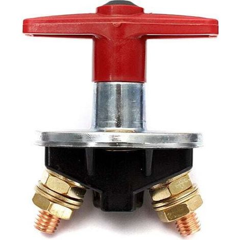 Interrupteur coupe-batterie 12–60 V CC, 200 A continu / 300 A pic, pour voiture, camion, bateau – bornes M10