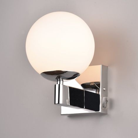 [GEBRAUCHT] B-Ware TRIO LIGHTING Wandleuchte Kula LED Wandlampe Badleuchte chrom IP44 14x20cm (1/2)