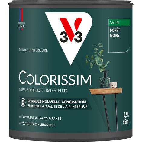 Peinture murale intérieure Colorissim® V33 Fôret noire Satin 0,5L
