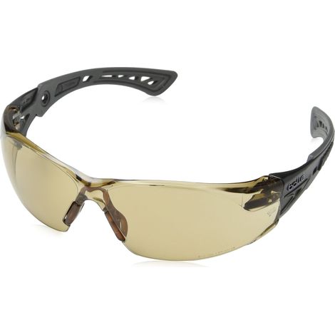 RUSH+ - Patillas bi-material gris/negro – PC Twilight - anti-rayaduras y anti-vaho PLATINUM